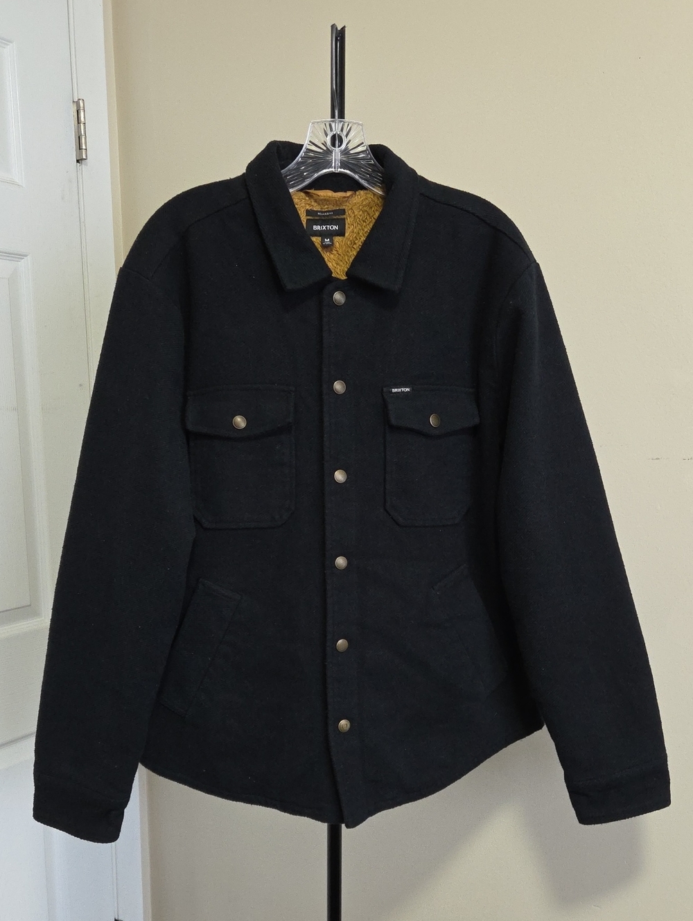 Brixton Black Men’s Lined Shirt Jacket